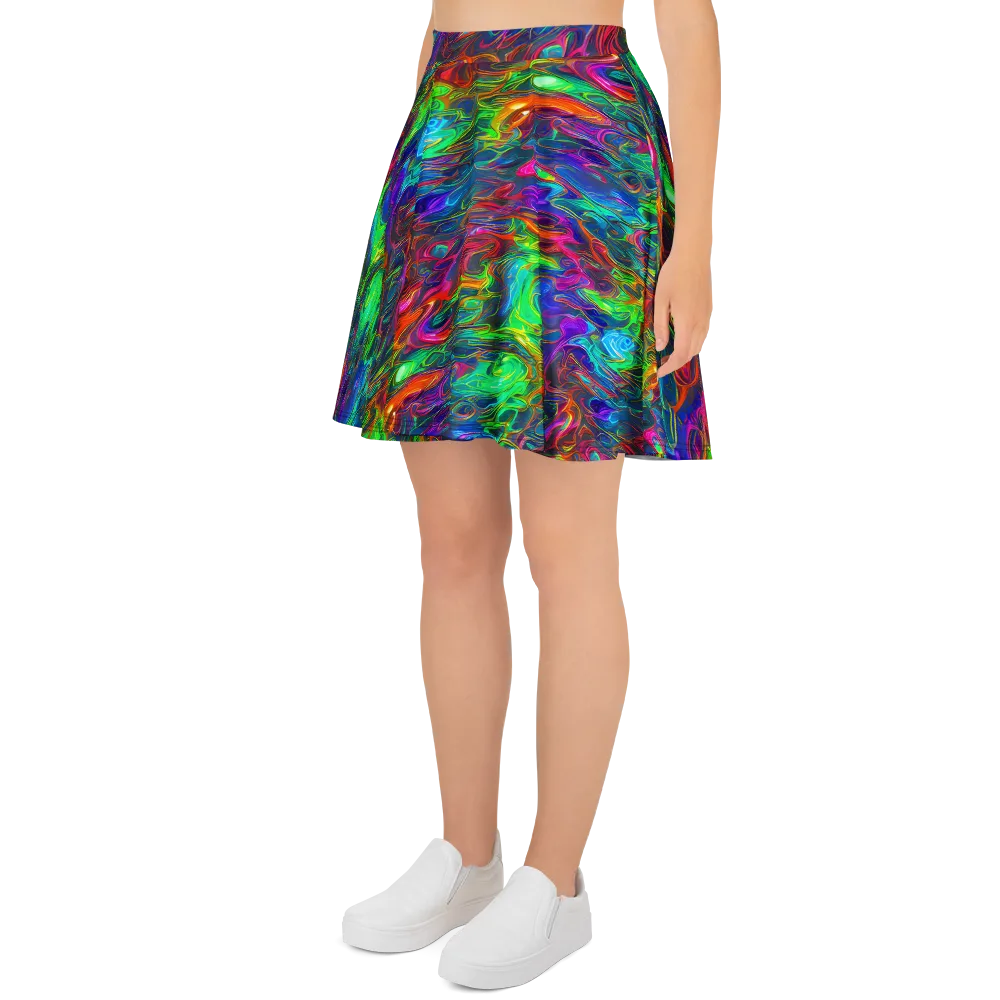 Rainbow Rebellion on Skater Skirt — Left