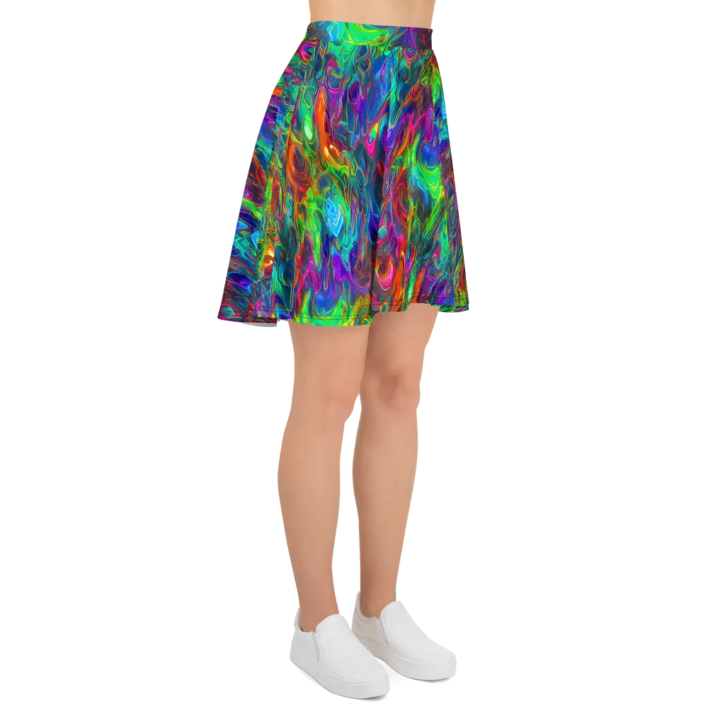 Rainbow Rebellion on Skater Skirt — Right