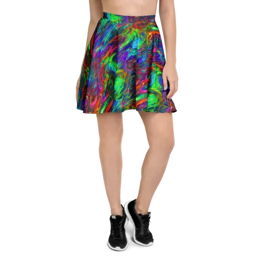 Rainbow Rebellion on a Skater Skirt