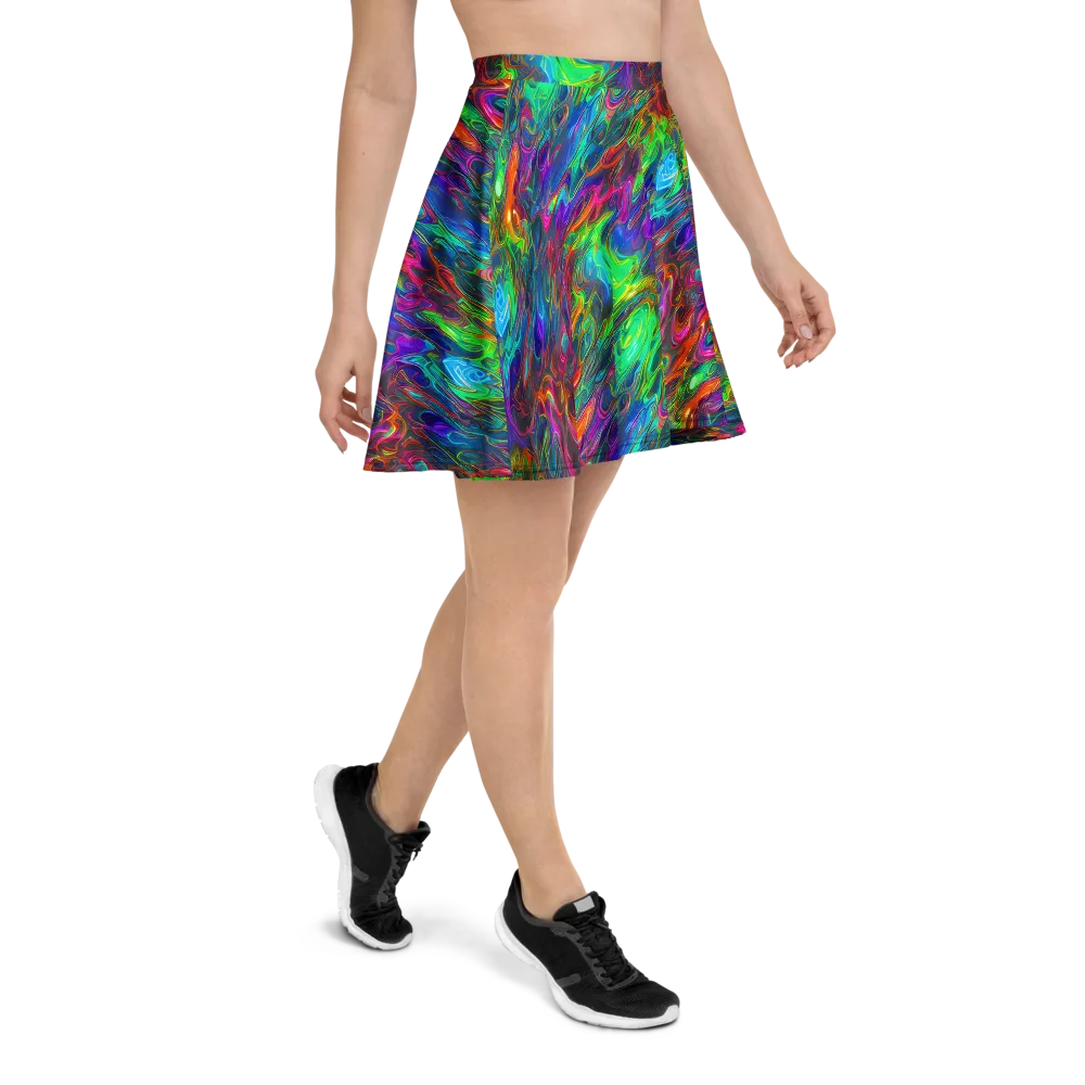 Rainbow Rebellion on Skater Skirt — Right