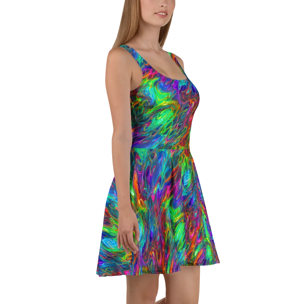 Rainbow Rebellion on Skater Dress — Right