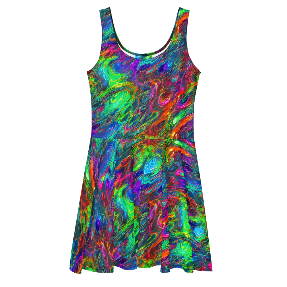 Rainbow Rebellion on Skater Dress — Front