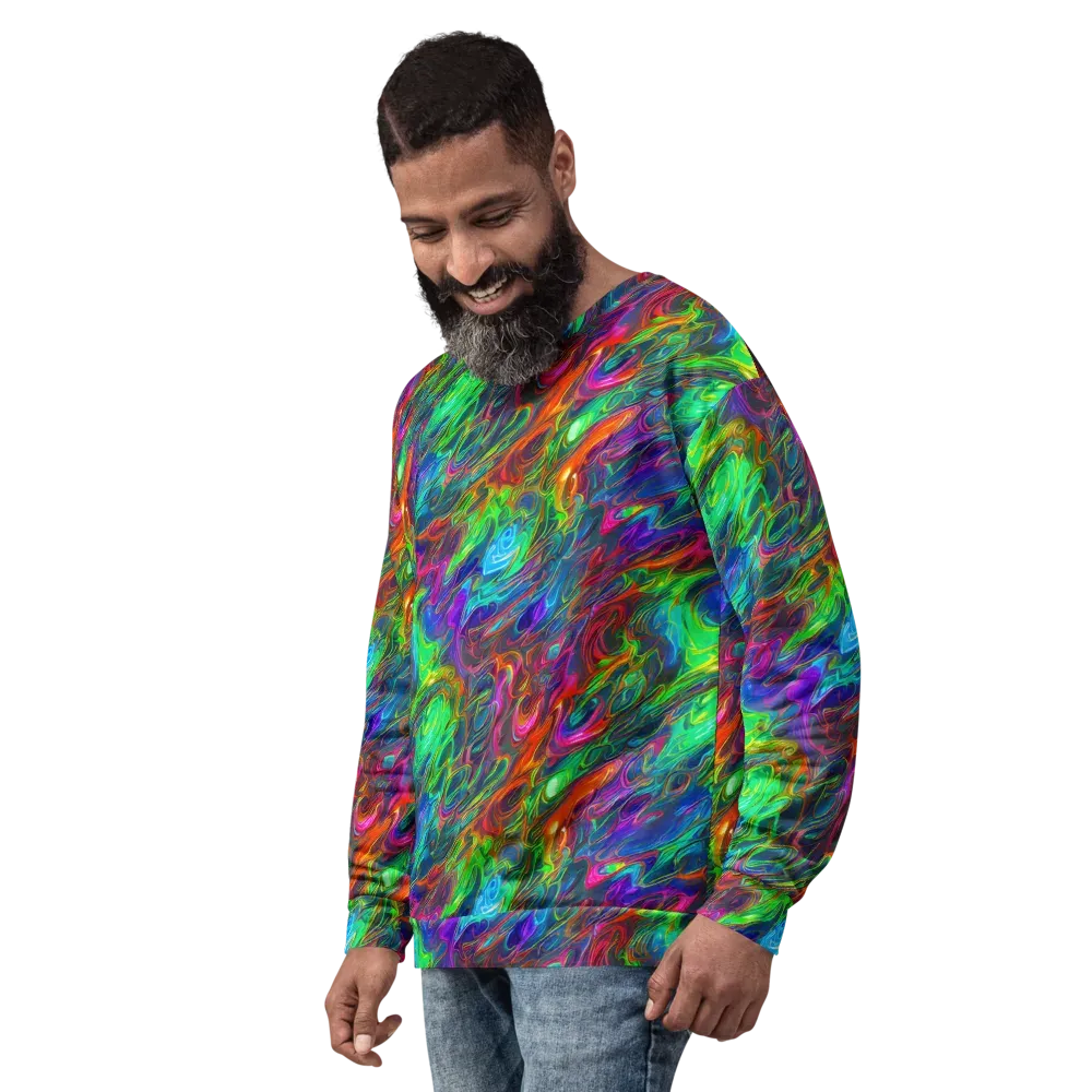 Rainbow Rebellion on Sweatshirt — Left Front