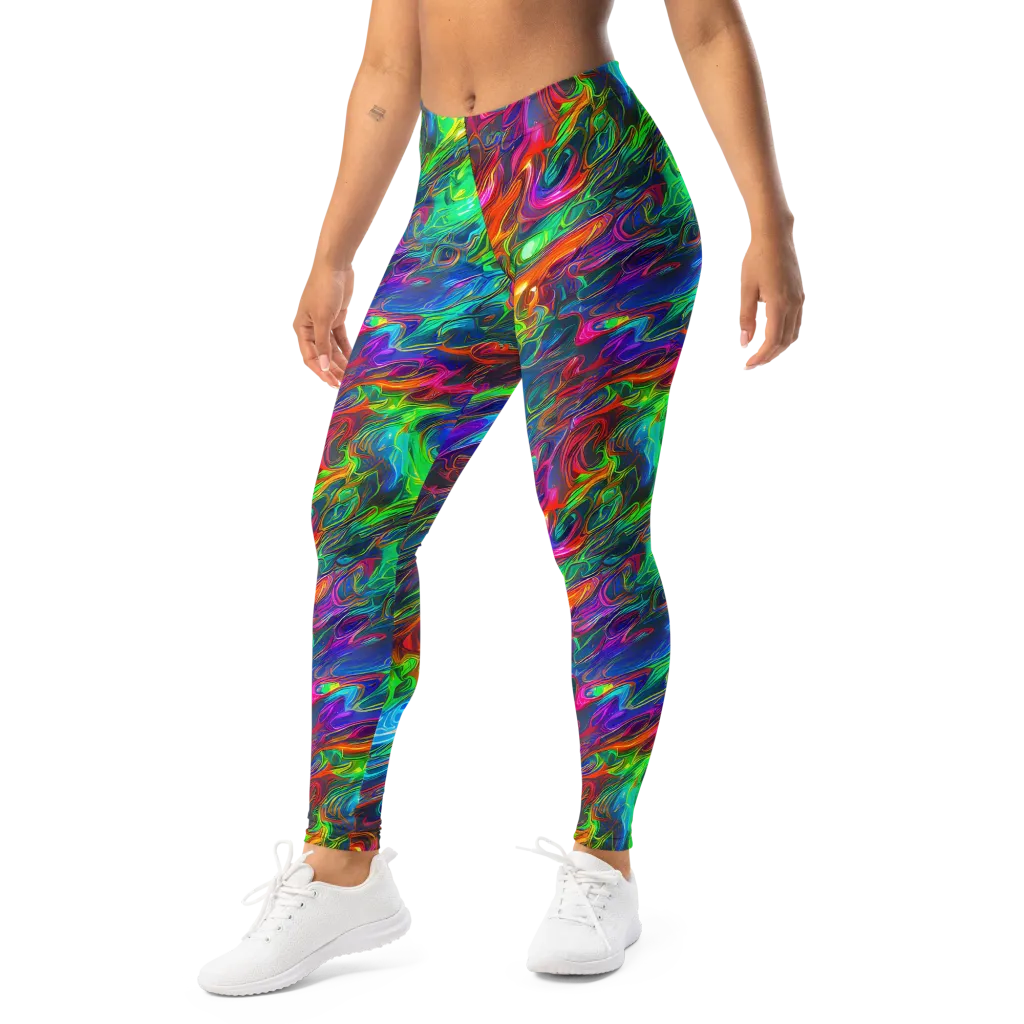 Rainbow Rebellion on Leggings — Left Front