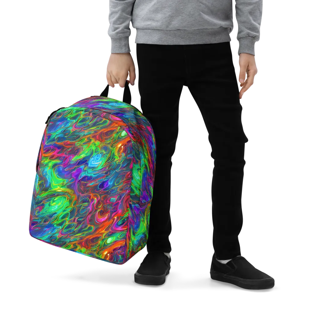 Rainbow Rebellion on Minimalist Backpack — Zoomed-in