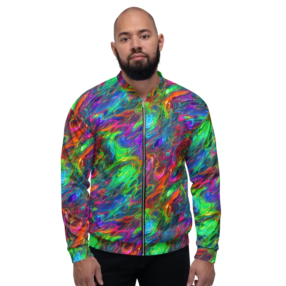 Rainbow Rebellion on Bomber Jacket — Front