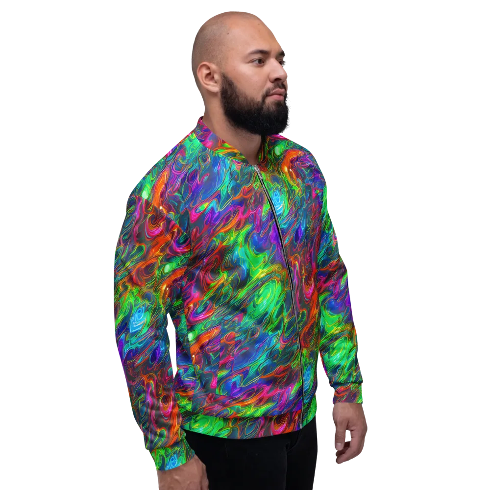 Rainbow Rebellion on Bomber Jacket — Right