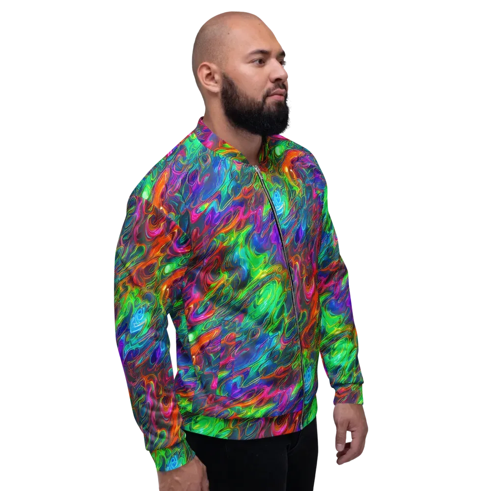 Rainbow Rebellion on Bomber Jacket — Right