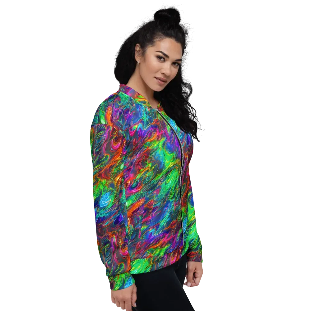 Rainbow Rebellion on Bomber Jacket — Right