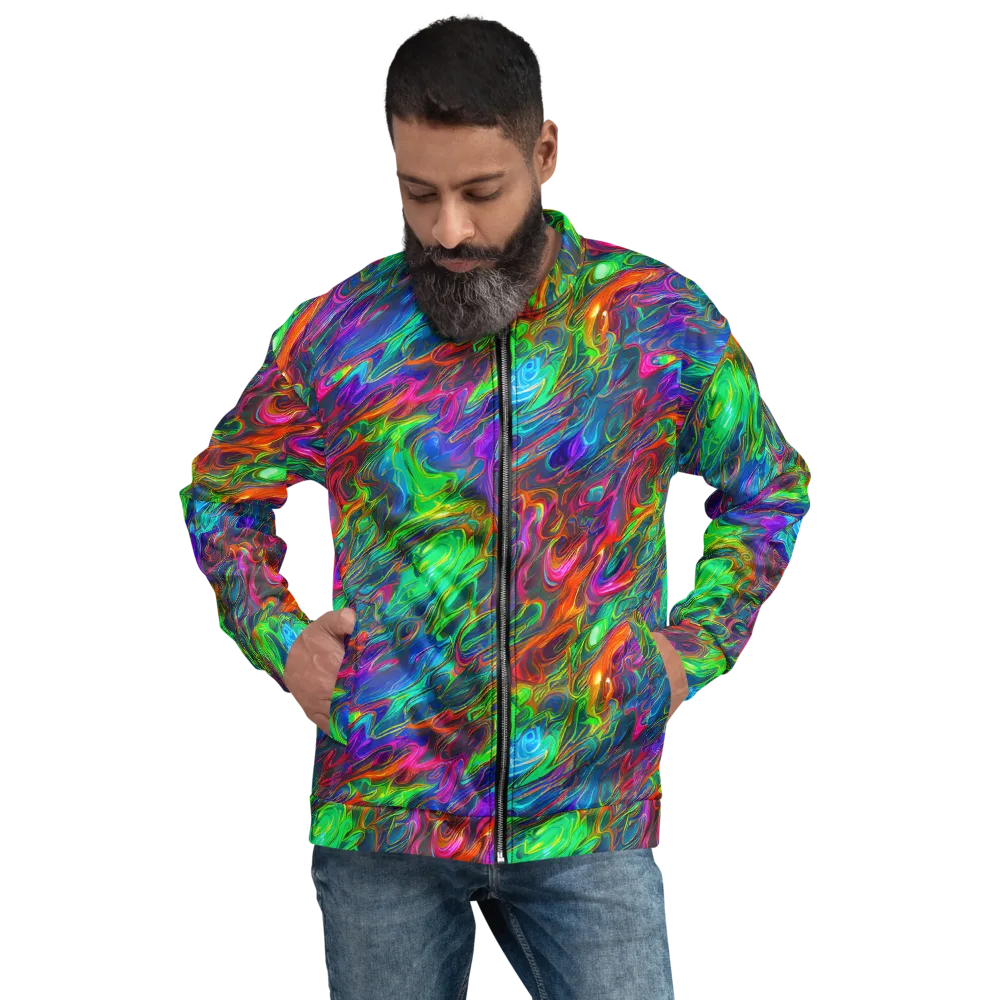 Rainbow Rebellion on Bomber Jacket — Front