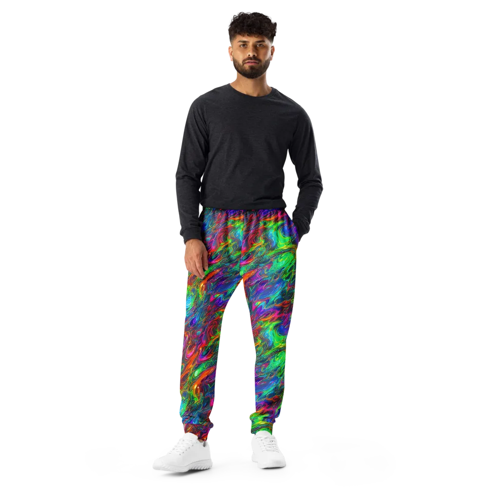 Rainbow Rebellion on Men's Joggers — Front