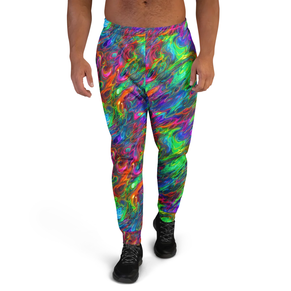 Rainbow Rebellion on Men's Joggers — Front