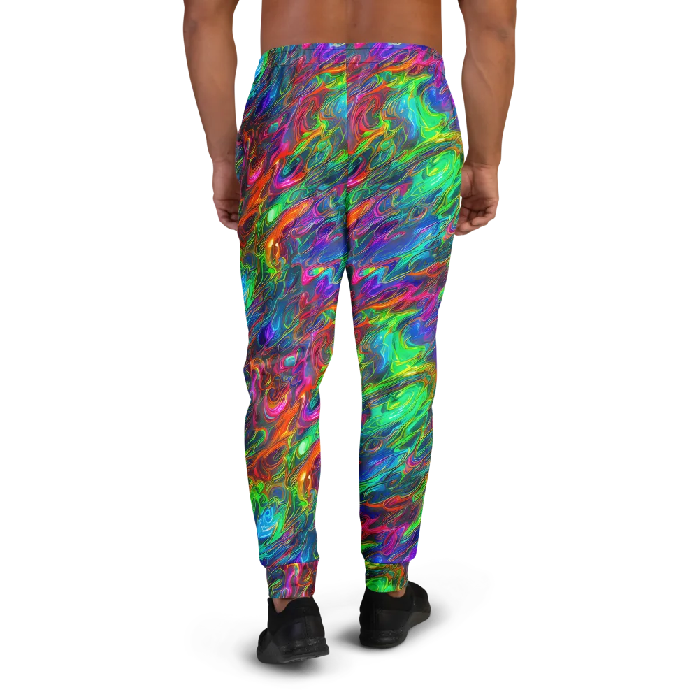 Rainbow Rebellion on Men's Joggers — Back
