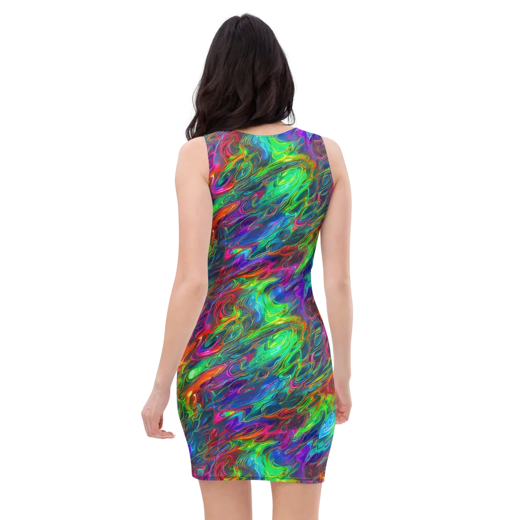 Rainbow Rebellion on Bodycon Dress — Back