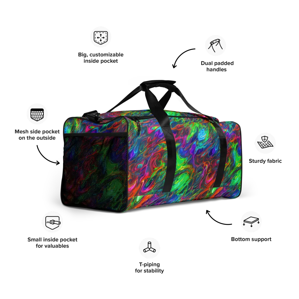 Rainbow Rebellion on Duffle Bag — Right Front