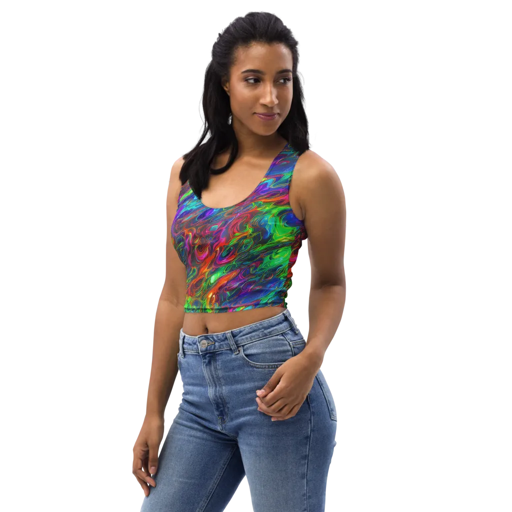 Rainbow Rebellion on Crop Top — Left Front