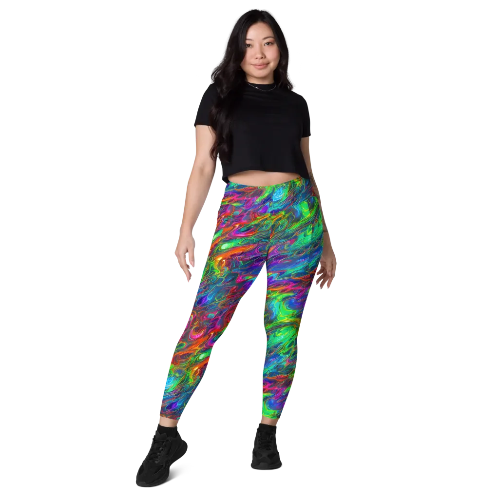 Rainbow Rebellion on Leggings with Pockets — Front
