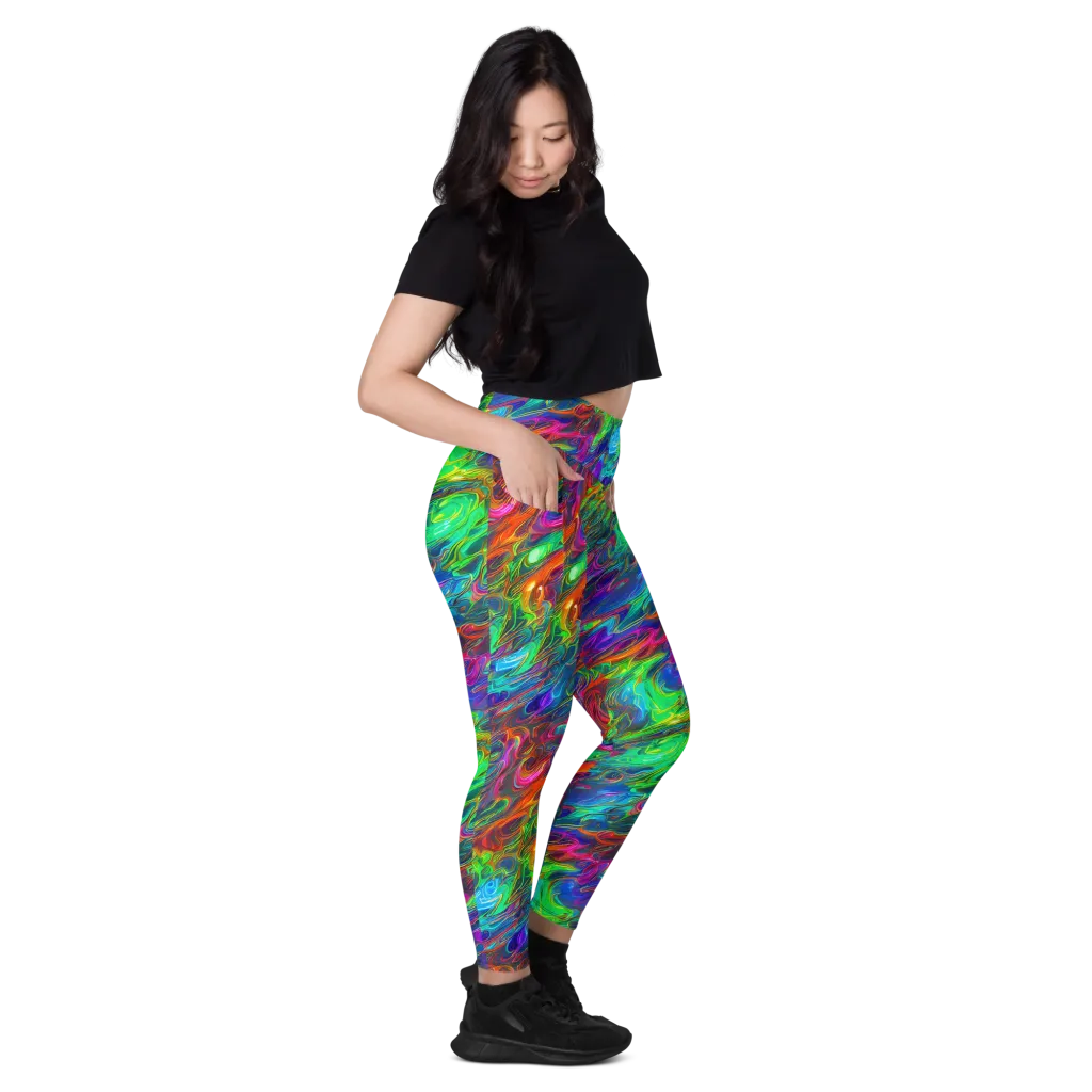 Rainbow Rebellion on Leggings with Pockets — Right
