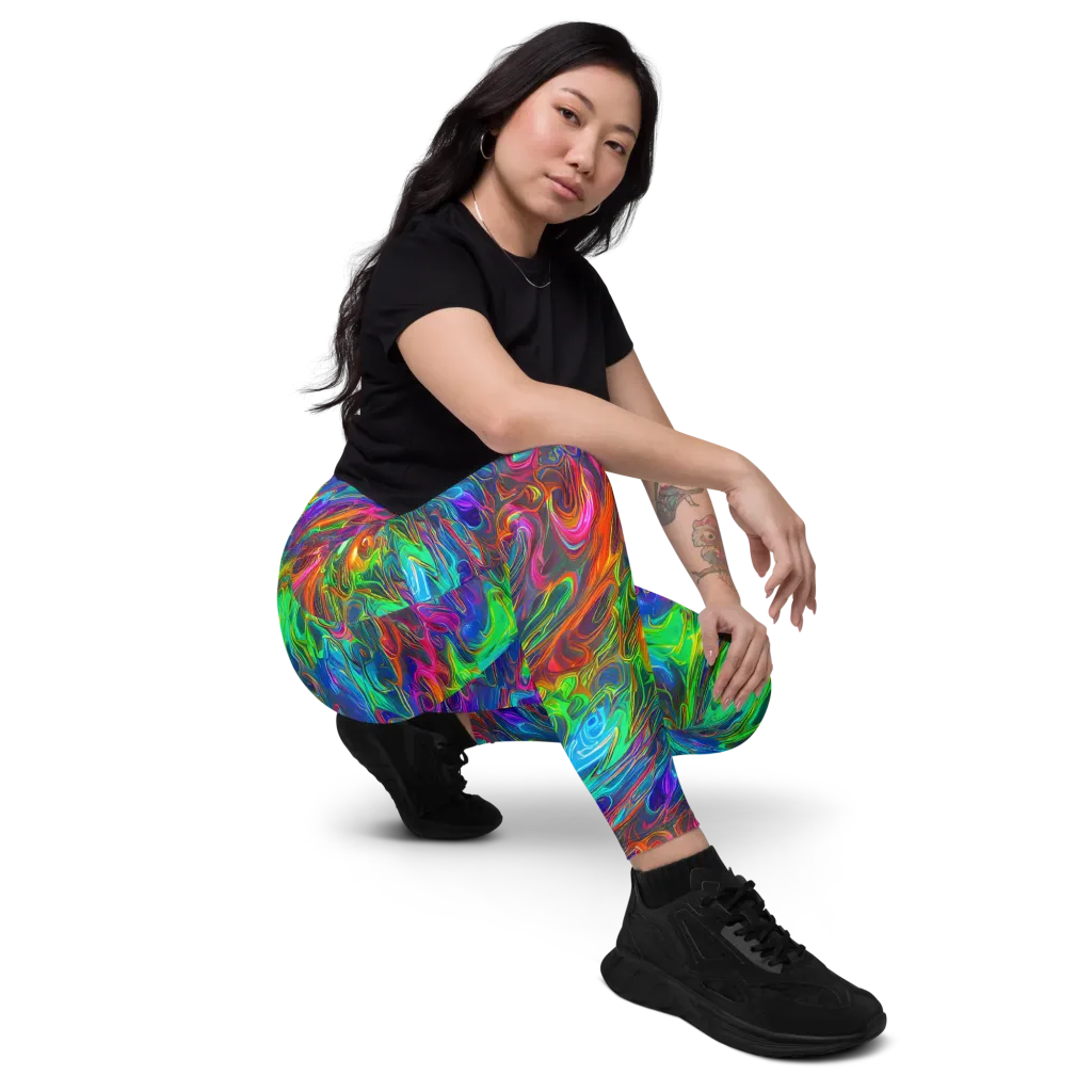 Rainbow Rebellion on Leggings with Pockets — Right Front