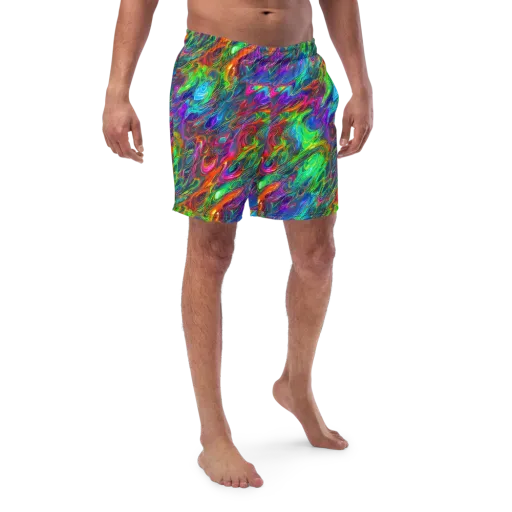 Rainbow Rebellion on a Swim Trunks