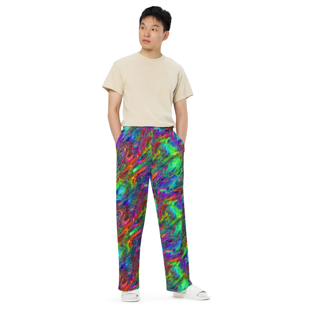 Rainbow Rebellion on Wide-Leg Pants — Front