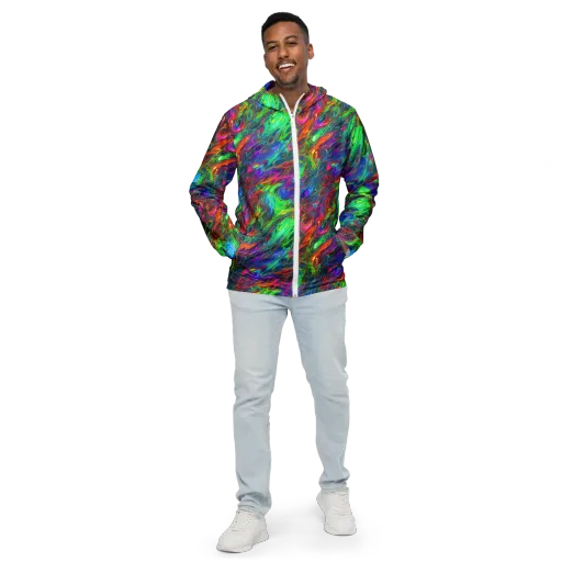 Rainbow Rebellion on a Men's Windbreaker