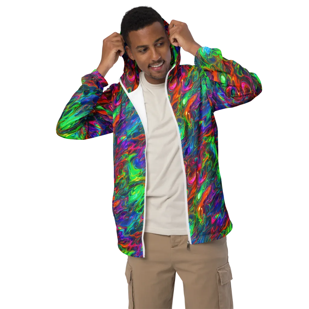 Rainbow Rebellion on Men's Windbreaker — Front