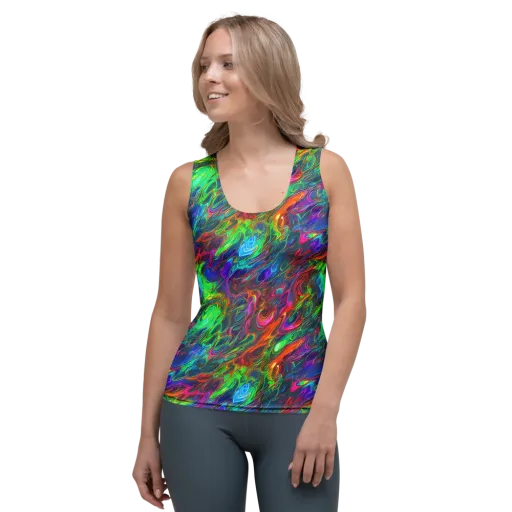 Rainbow Rebellion on a Women's Tank Top