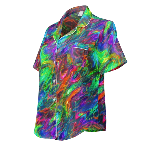 Rainbow Rebellion on a Women's Short Sleeve Pajama Top