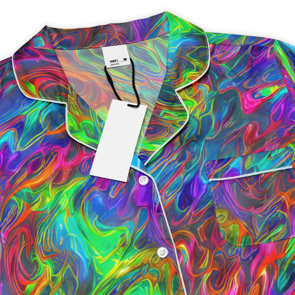 Rainbow Rebellion on Women's Short Sleeve Pajama Top — Product details