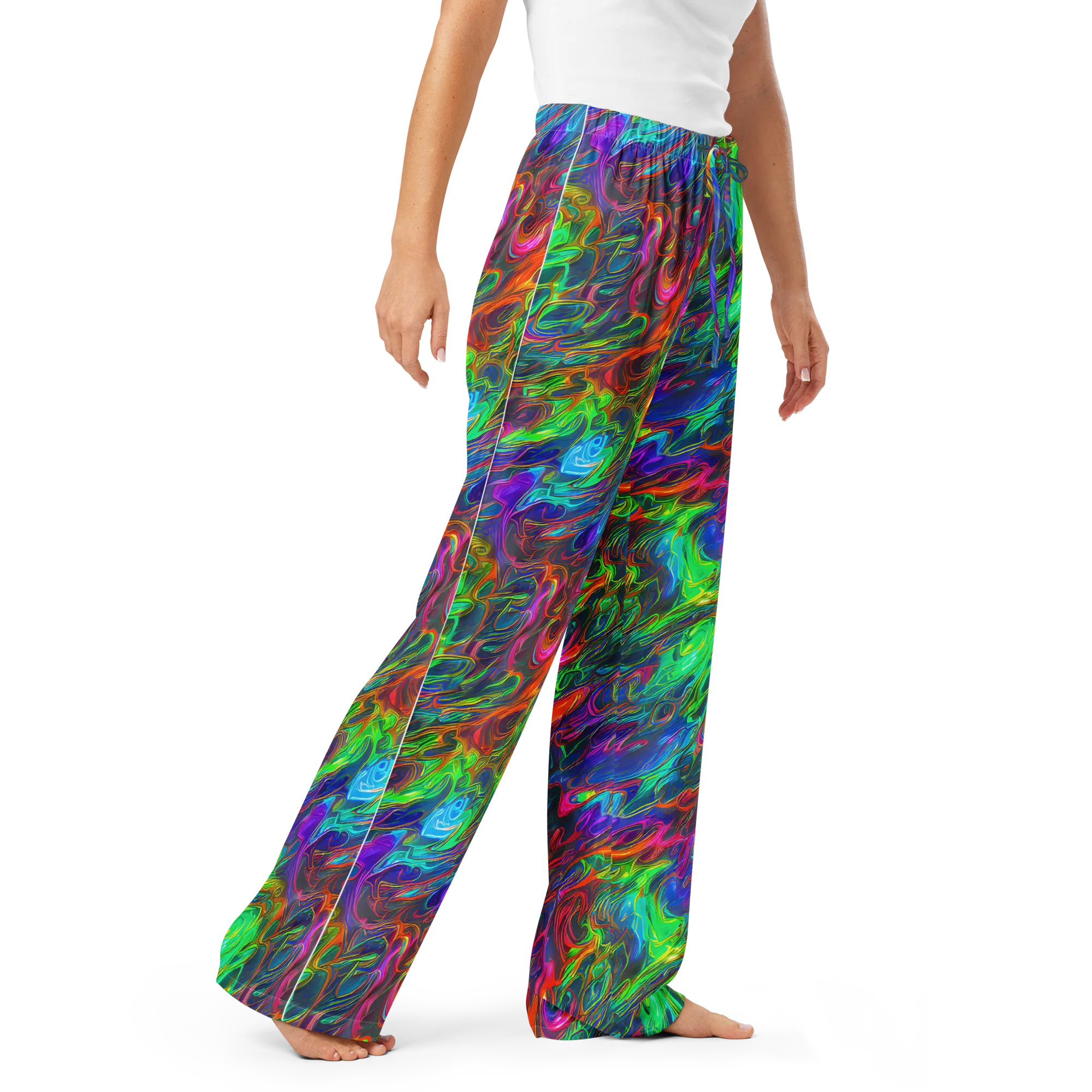 Rainbow Rebellion on Women's Pajama Pants — Right Front