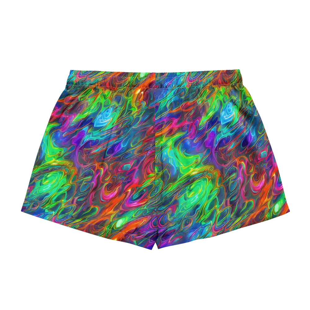 Rainbow Rebellion on Women's Pajama Shorts — Back