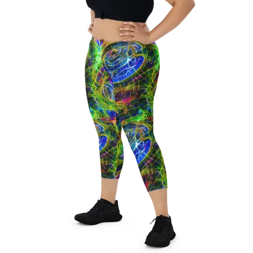 Limefire Drift on a Capri Leggings