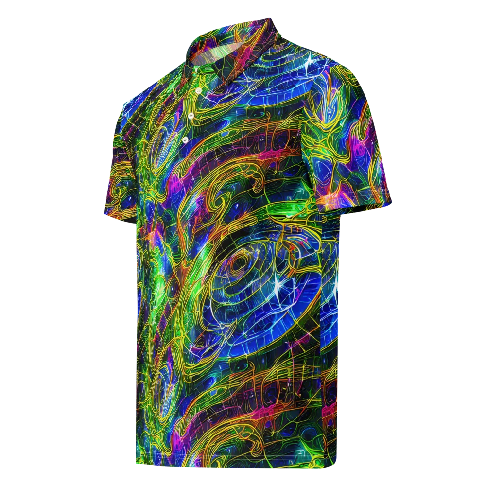 Limefire Drift on Men's Slim Fit Polo Shirt — Left Front