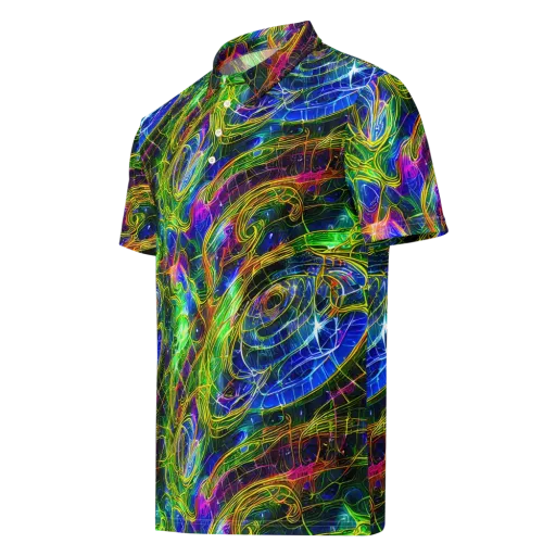 Limefire Drift on a Men's Slim Fit Polo Shirt