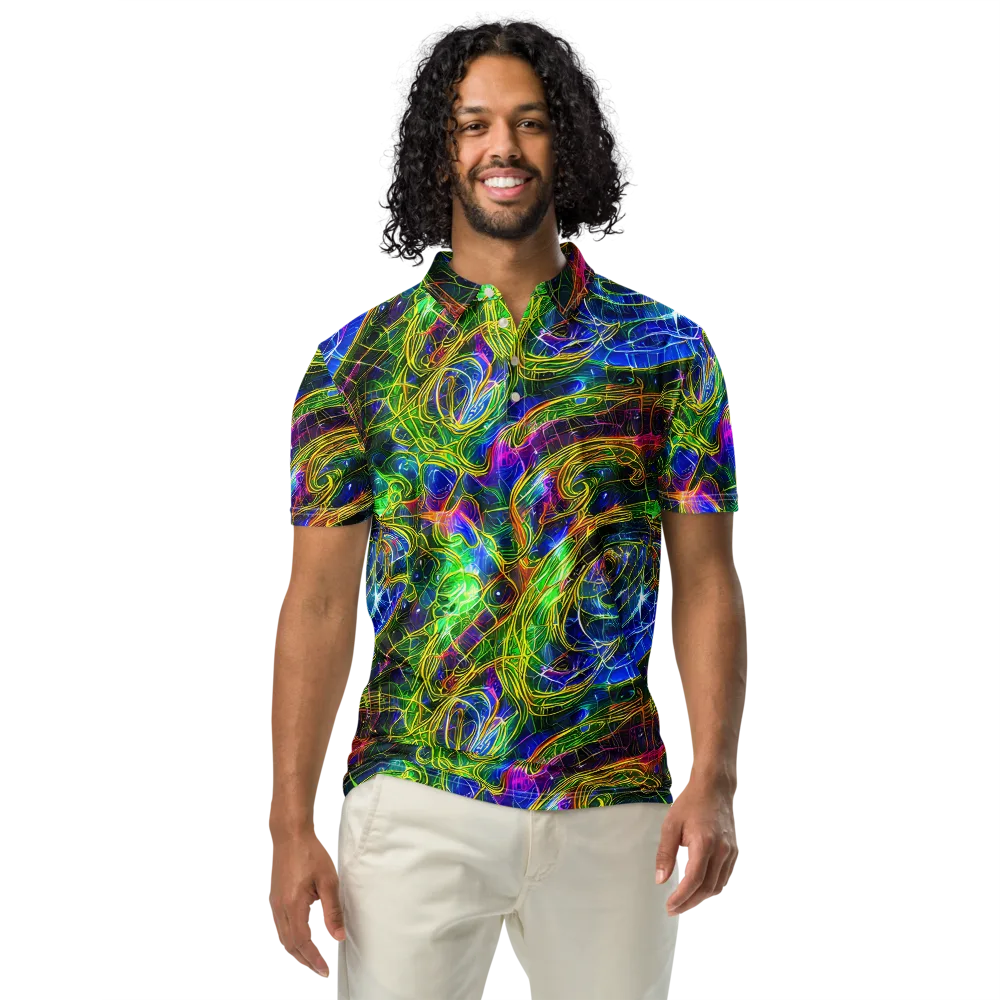 Limefire Drift on Men's Slim Fit Polo Shirt — Front