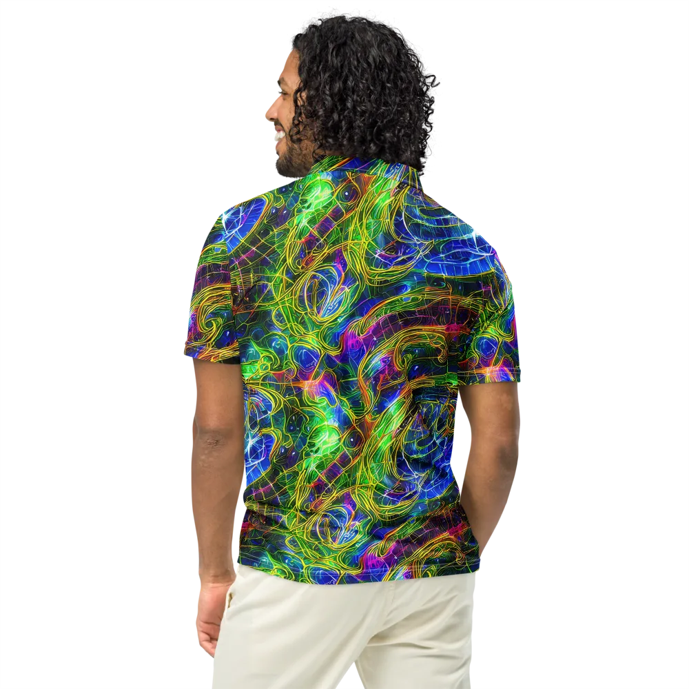 Limefire Drift on Men's Slim Fit Polo Shirt — Back