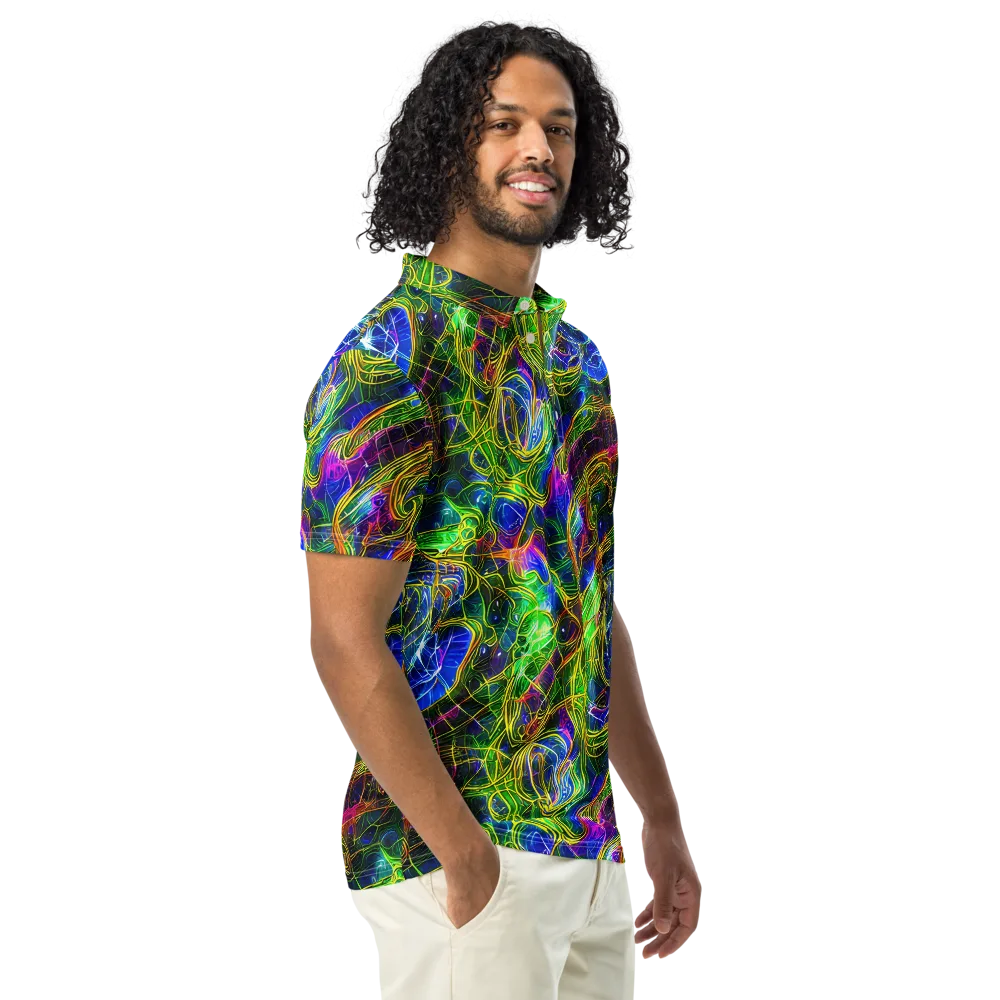 Limefire Drift on Men's Slim Fit Polo Shirt — Right Front