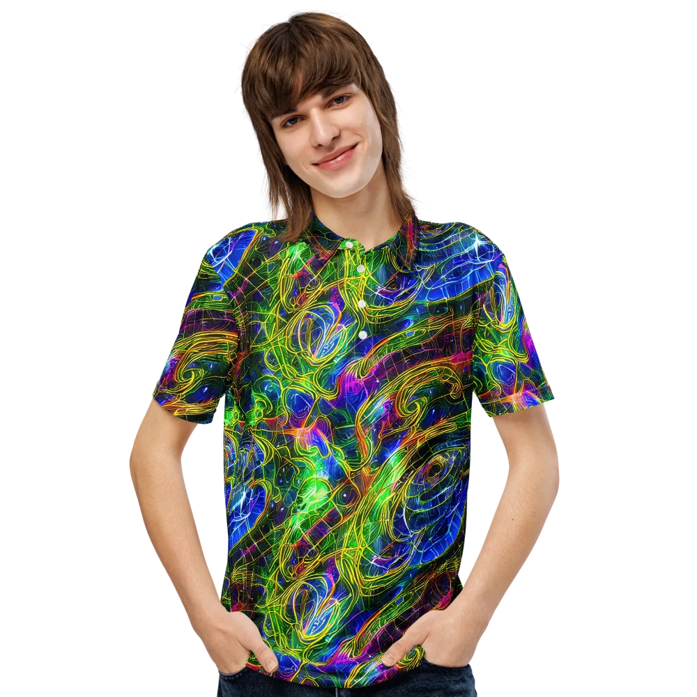 Limefire Drift on Men's Slim Fit Polo Shirt — Front