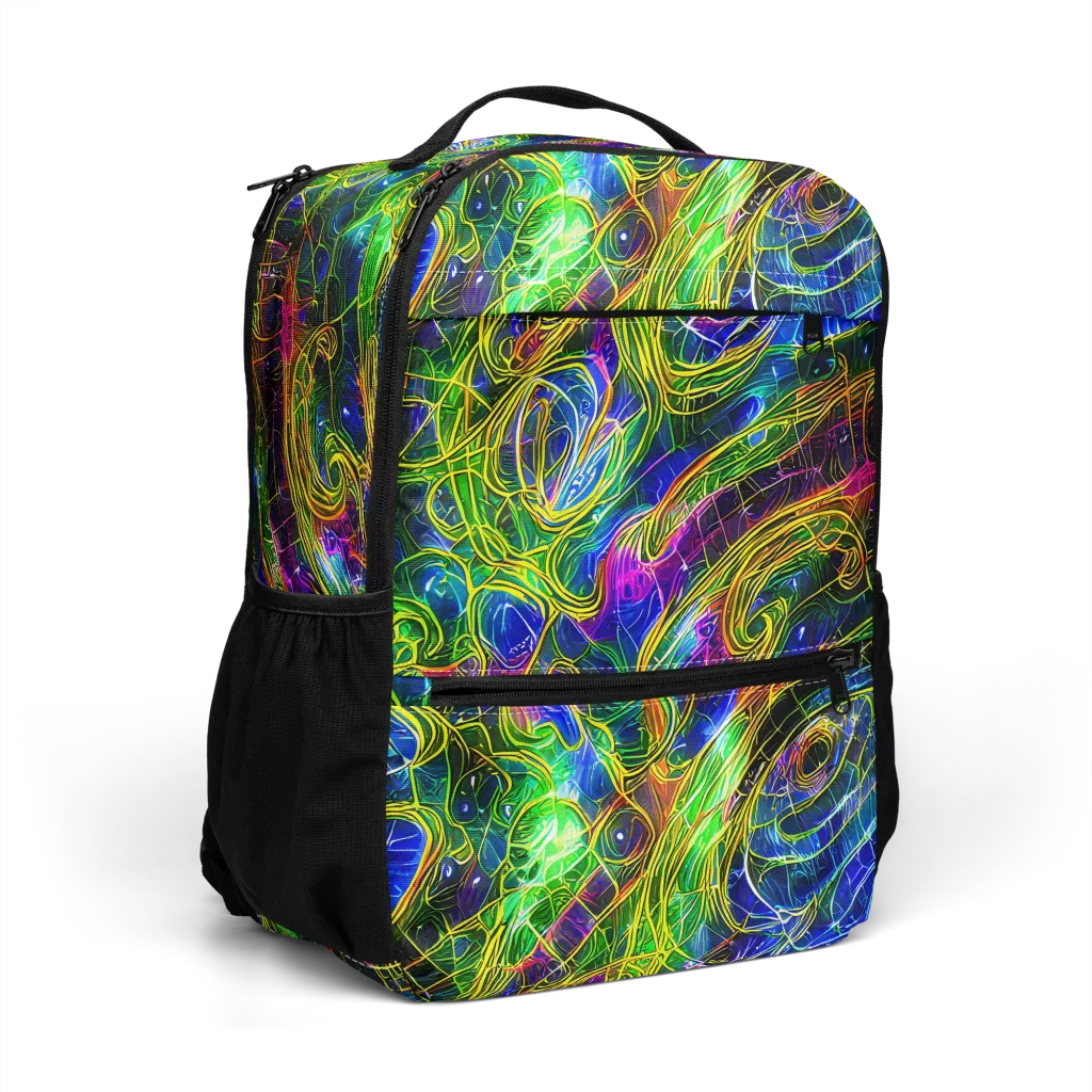 Limefire Drift on Utility Backpack — Right Front