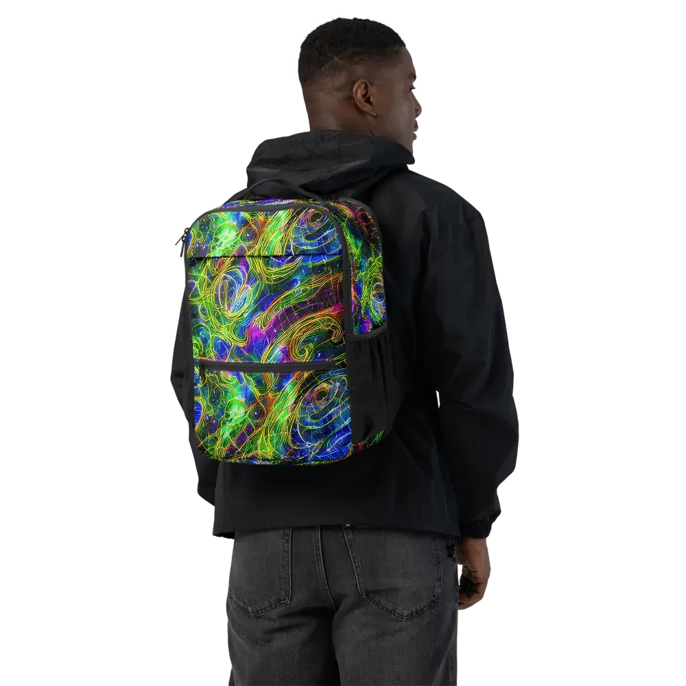 Limefire Drift on Utility Backpack — Back