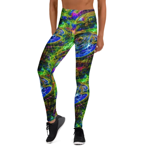Limefire Drift on a Yoga Leggings