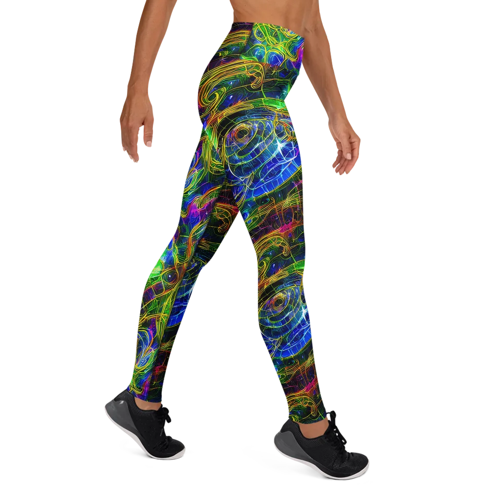 Limefire Drift on Yoga Leggings — Right