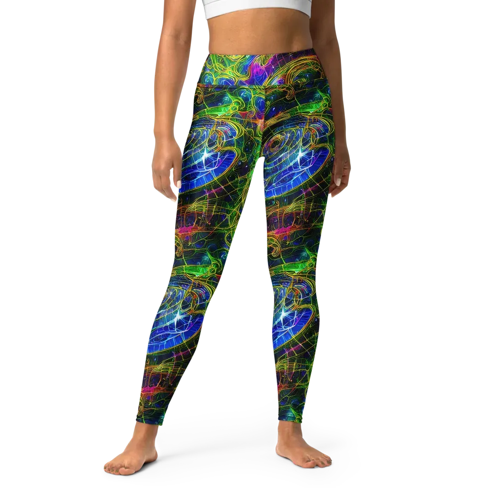 Limefire Drift on Yoga Leggings — Front