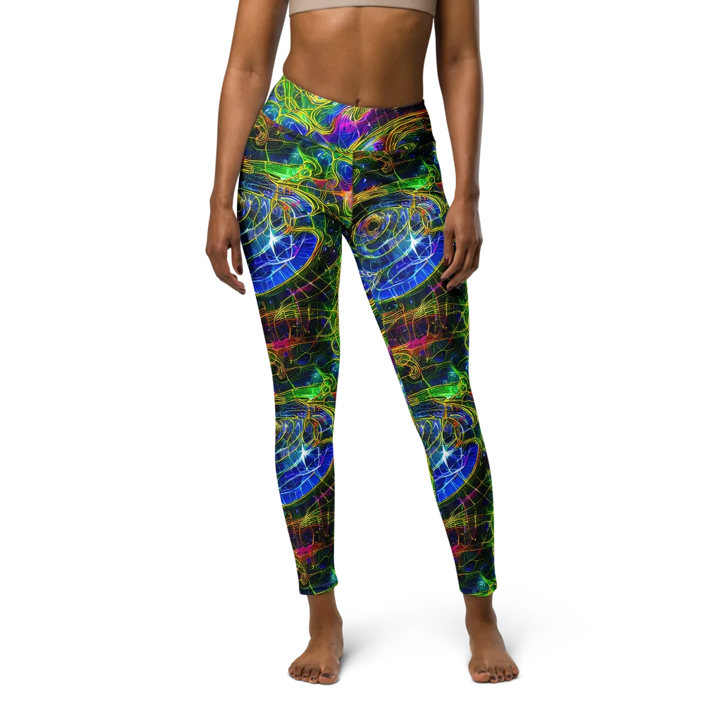 Limefire Drift on Yoga Leggings — Front
