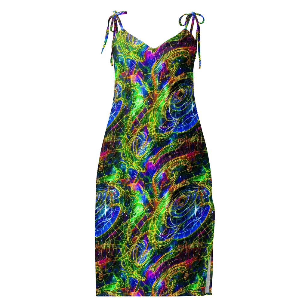Limefire Drift on Slip Dress — Front