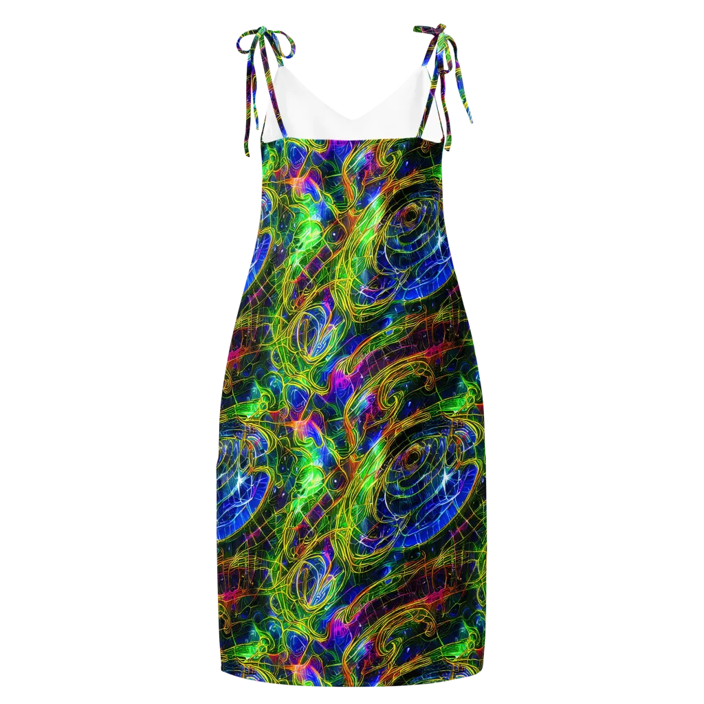 Limefire Drift on Slip Dress — Back
