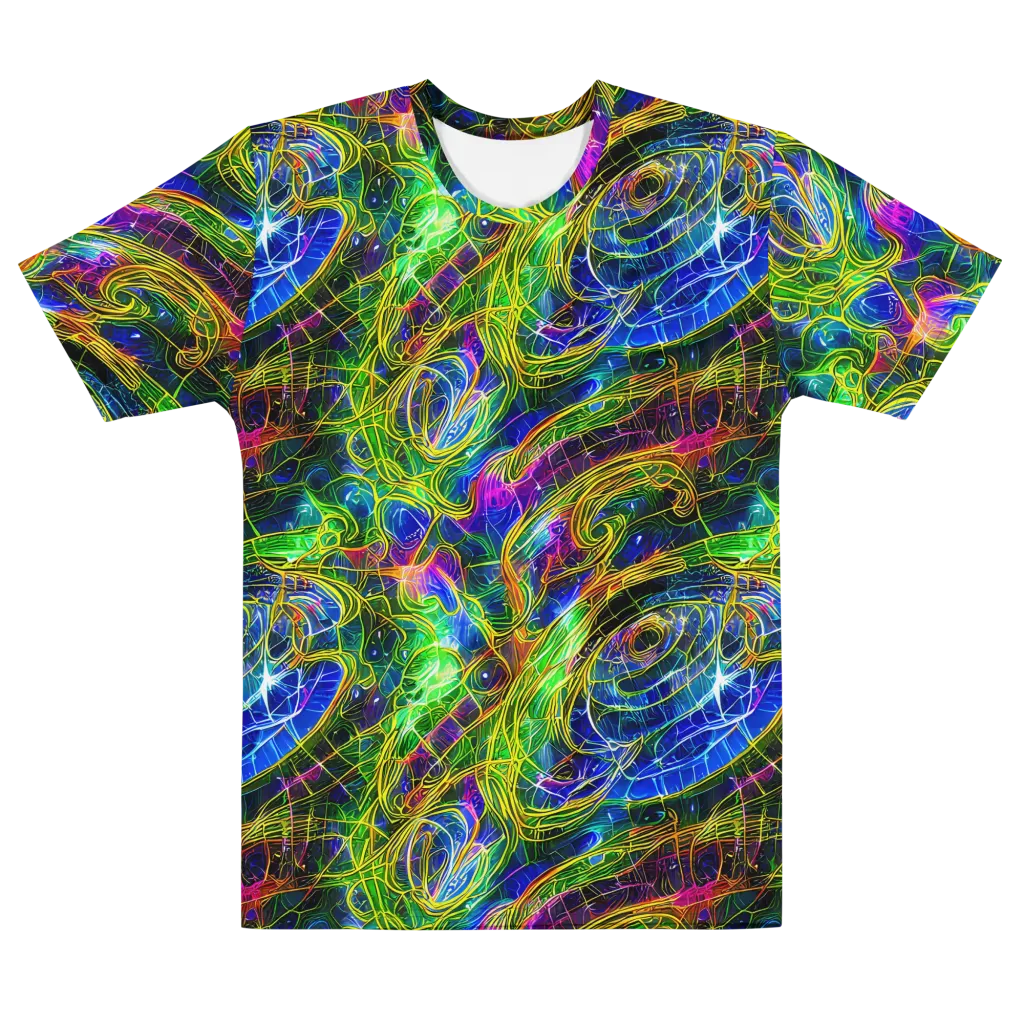 Limefire Drift on Men's Cotton Crew Neck T-Shirt — Front