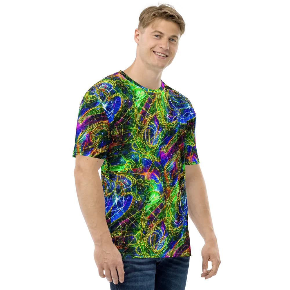 Limefire Drift on Men's Crew Neck T-Shirt — Right