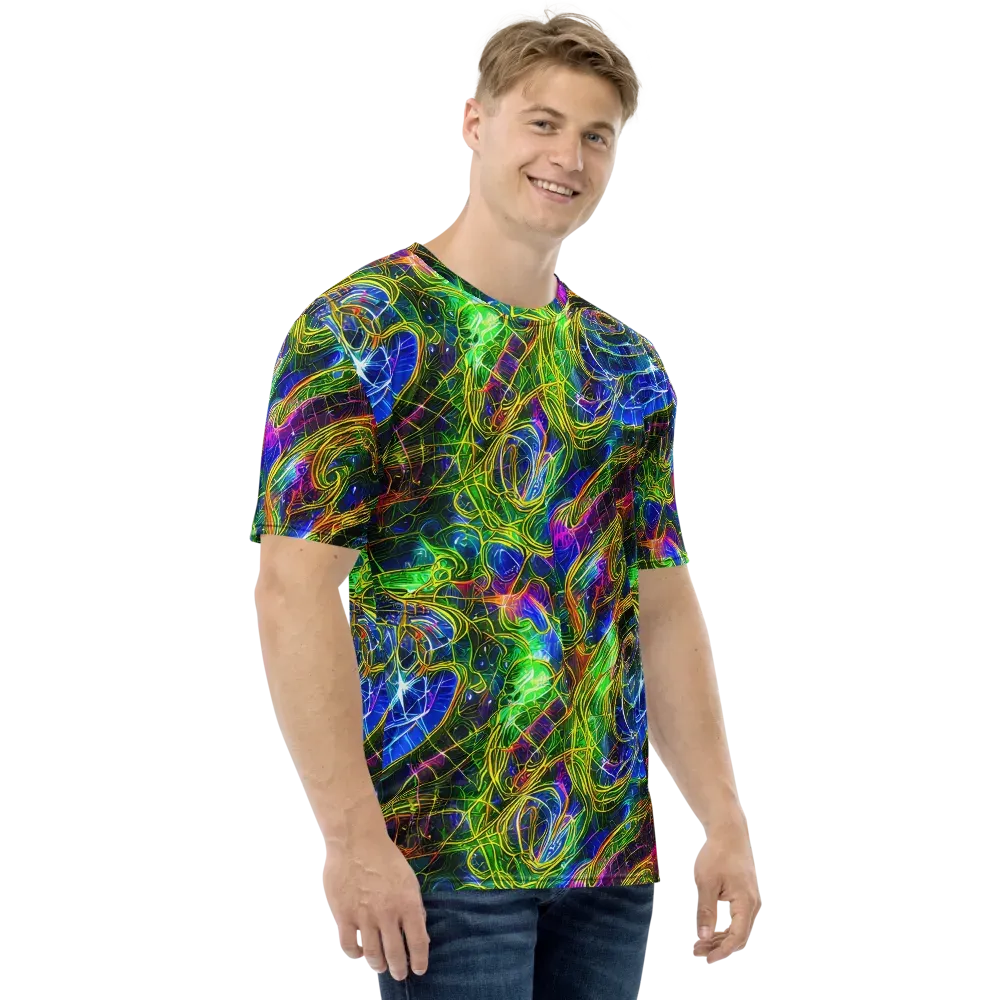 Limefire Drift on Men's Crew Neck T-Shirt — Right